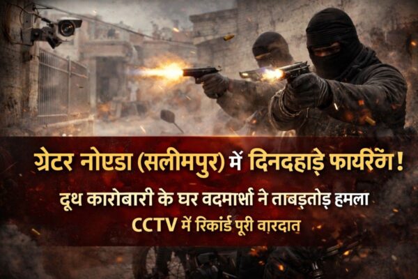 Greater Noida Firing Case: सलेमपुर में दिनदहाड़े ताबड़तोड़ फायरिंग, दूध कारोबारी के घर हमला, CCTV में कैद पूरी वारदात