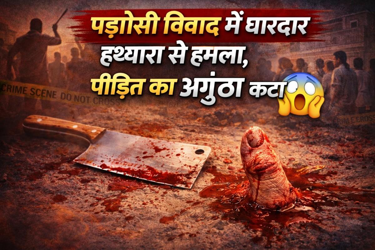 Breaking News: गुरुग्राम में पड़ोसी का अंगूठा काटने का आरोप, मामूली विवाद ने लिया खौफनाक रूप, इलाके में सनसनी- full report