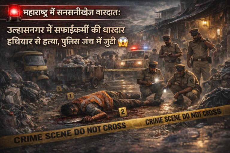 Maharashtra Crime News: उल्हासनगर में सफाईकर्मी की धारदार हथियार से हत्या, पुलिस जांच में जुटी- full report