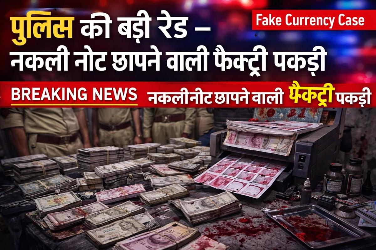 नकली नोट छापने वाला गिरोह पकड़ा: पुलिस की बड़ी कार्रवाई में लाखों के फर्जी नोट बरामद | Fake Currency Case