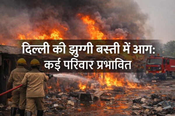 दिल्ली की झुग्गियों में आग: सैकड़ों परिवार प्रभावित, प्रशासन ने शुरू किया राहत कार्य