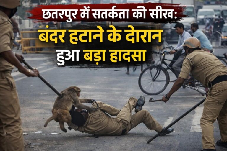 छतरपुर में सतर्कता की सीख: बंदर हटाने के दौरान हुआ बड़ा हादसा