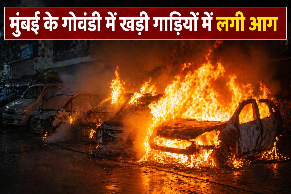 मुंबई के गोवंडी में खड़ी गाड़ियों में लगी आग, CNG सिलेंडर की आशंका ने बढ़ाई चिंता