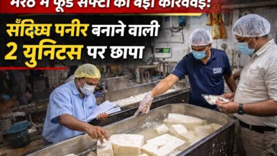 मेरठ में फूड सेफ्टी की बड़ी कार्रवाई: संदिग्ध पनीर बनाने वाली 2 यूनिट्स पर छापा