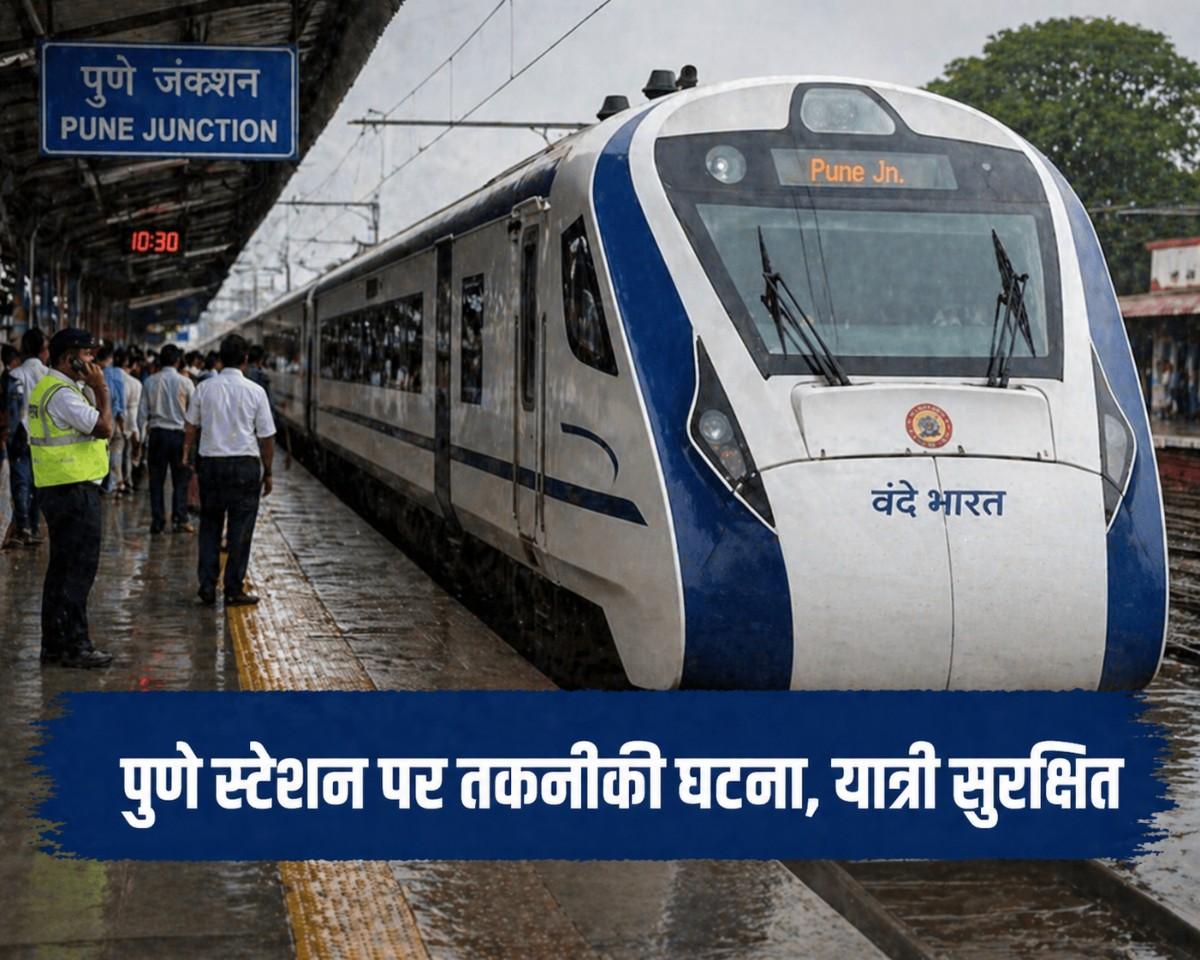 पुणे स्टेशन पर Vande Bharat ट्रेन से जुड़ी तकनीकी घटना, यात्री सुरक्षित