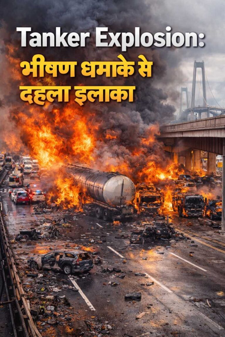 Panama City में Bridge के पास Tanker Explosion: भीषण धमाके से दहला इलाका, कई वाहन आग की चपेट में