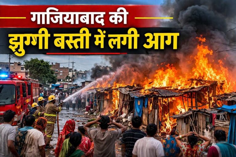 गाजियाबाद की झुग्गी बस्ती में लगी आग: कुछ ही मिनटों में बदली पूरी तस्वीर