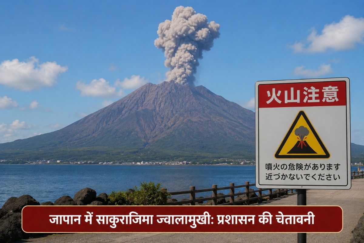 जापान में साकुराजिमा ज्वालामुखी की गतिविधि बढ़ी, प्रशासन ने लोगों को दूर रहने की सलाह दी