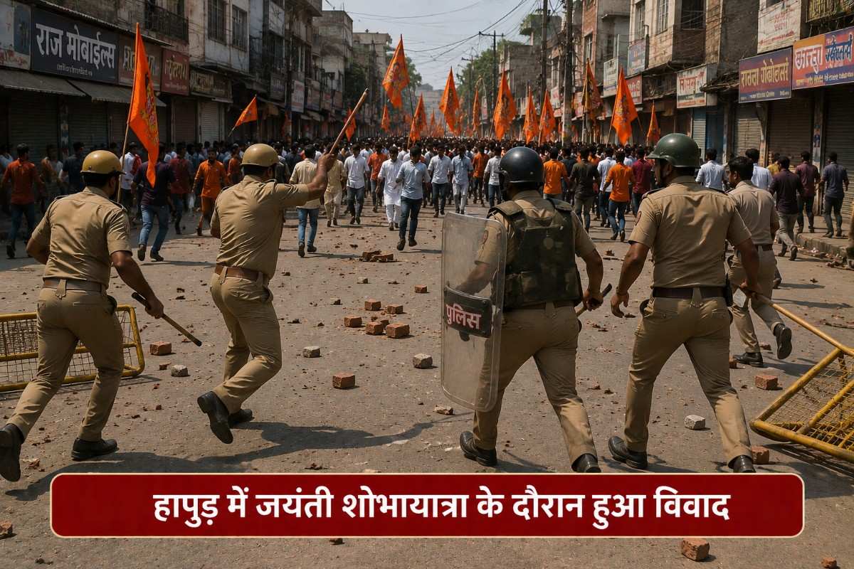 हापुड़ में महाराणा प्रताप जयंती शोभायात्रा के दौरान विवाद, पथराव में कई लोग घायल